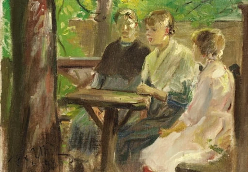 Le figlie dell'artista in giardino (1898)